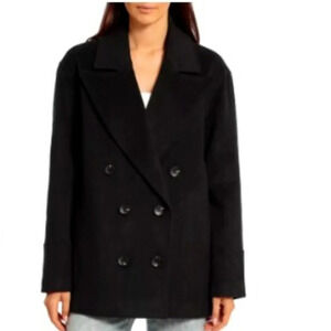 Avec Les Filles Oversize Cocoon Peacoat